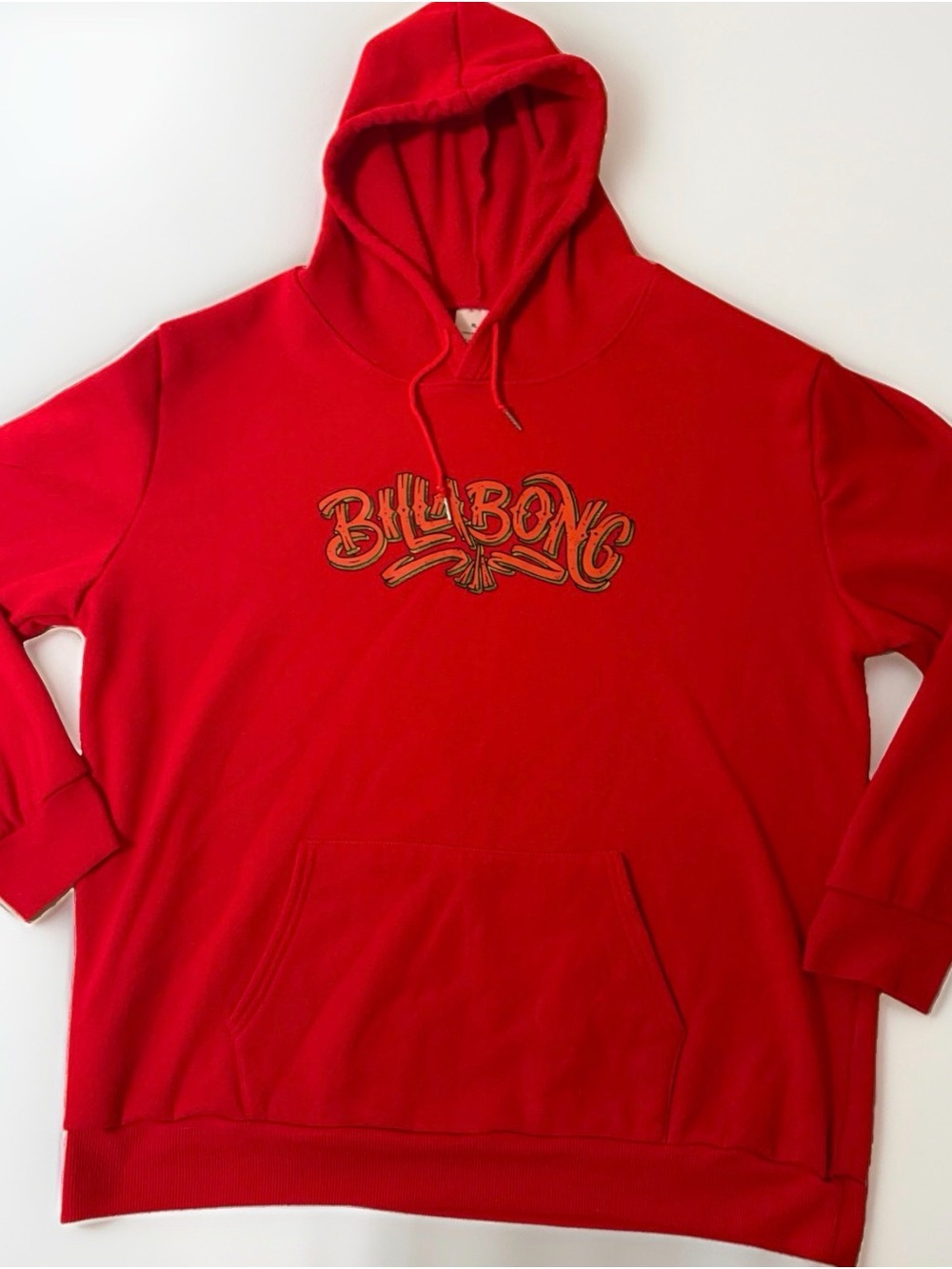 VINTAGE Y2K Red Billabong Surf Hoodie Sweatshirt Men Size XL (with Measurements)